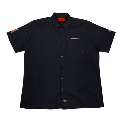 Digg It Thrift & Vintage black Dickies x The Home Depot short sleeve work shirt with Mohammed embroidery, size XL