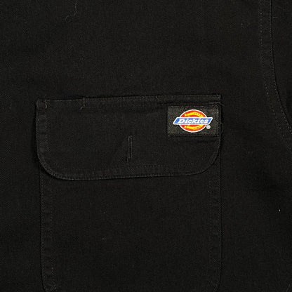 Digg It Thrift & Vintage black Dickies work shirt featuring a chest pocket with the iconic Dickies logo patch