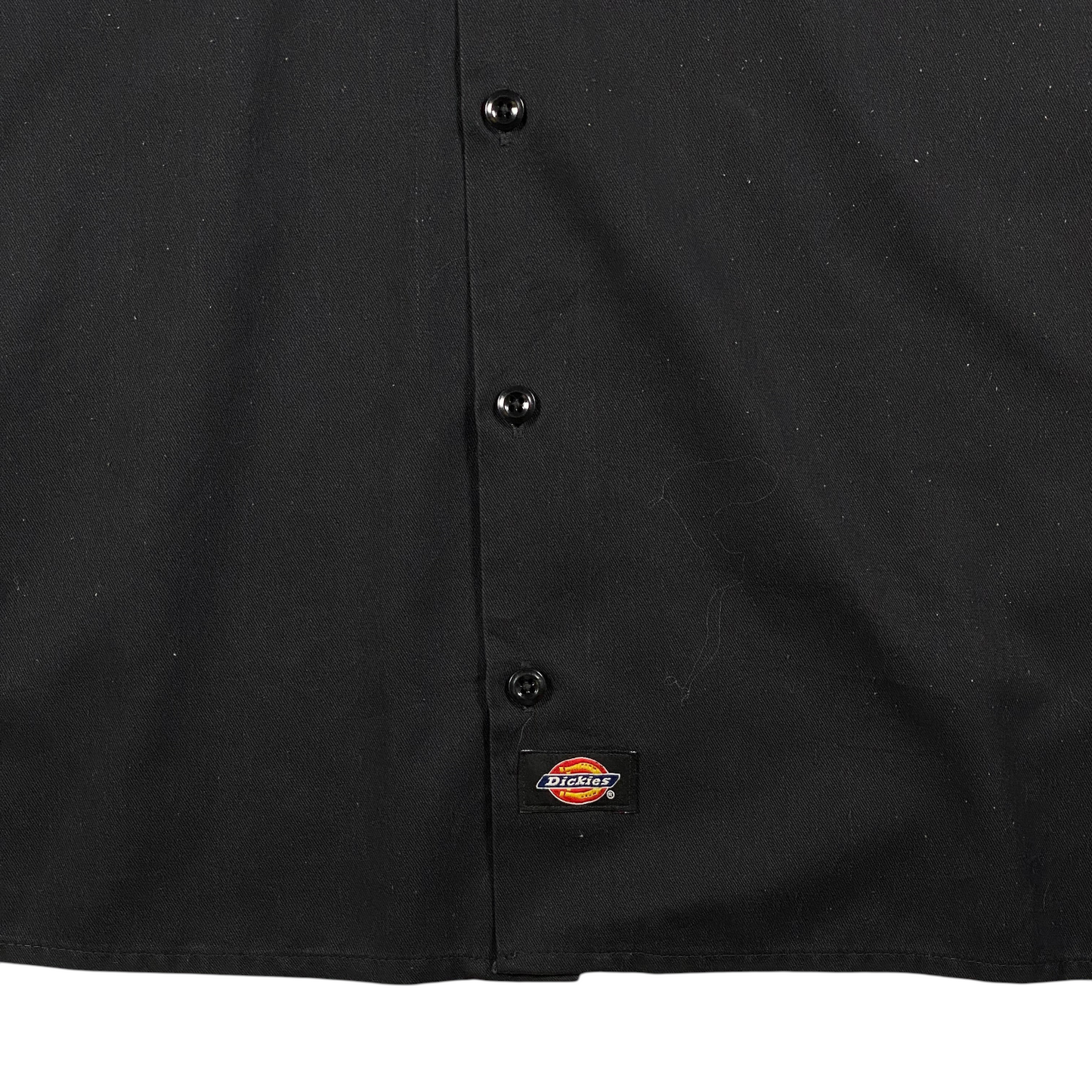 Digg It Thrift & Vintage black Dickies x Penn Cycle & Fitness short sleeve work shirt with button-down front