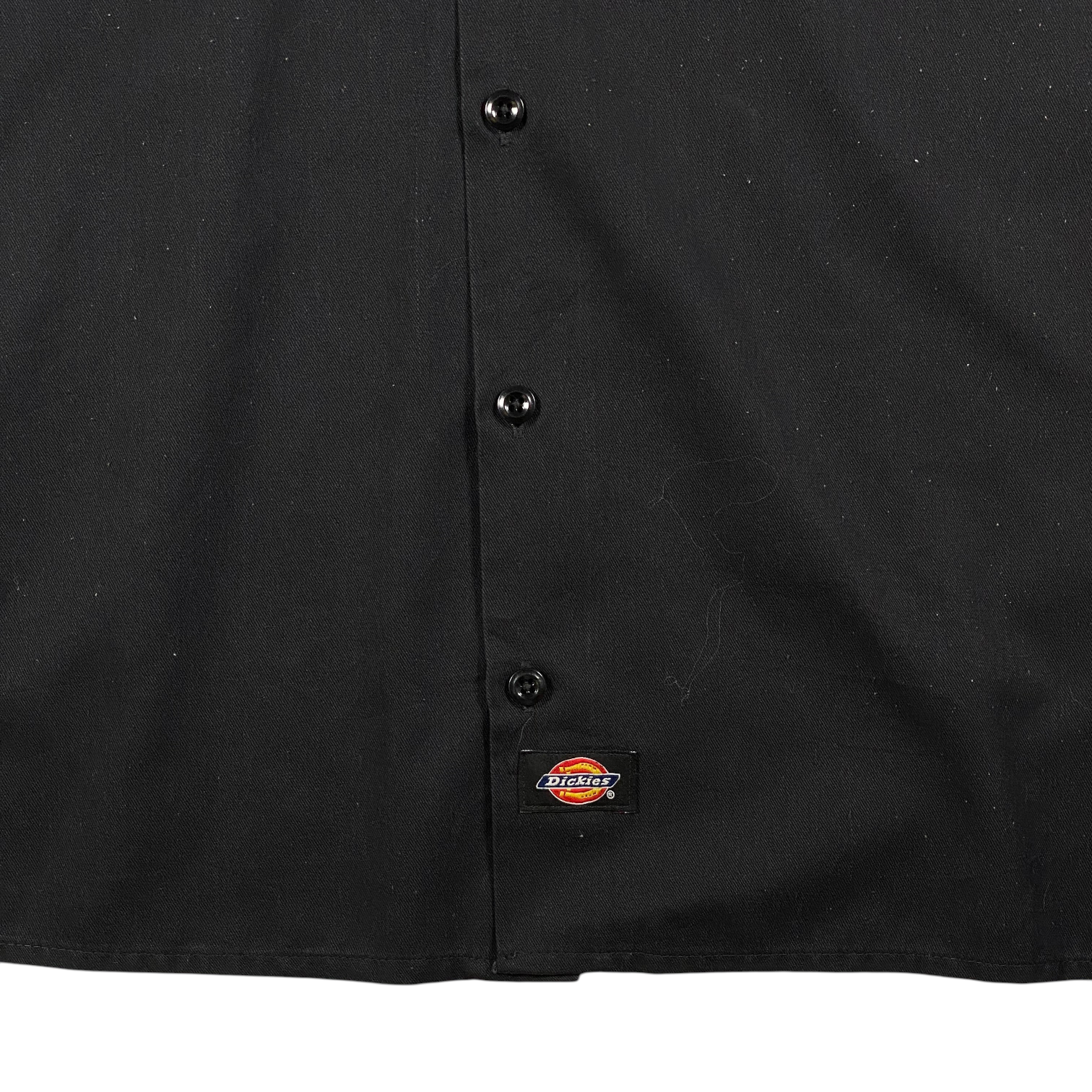 Digg It Thrift & Vintage black Dickies x Penn Cycle & Fitness short sleeve work shirt with button-down front