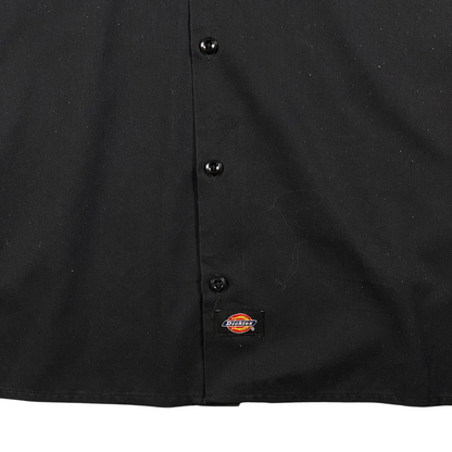 Digg It Thrift & Vintage black Dickies x Penn Cycle & Fitness short sleeve work shirt with button-down front
