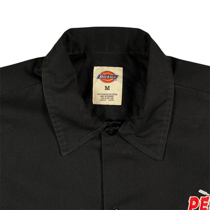 Digg It Thrift & Vintage black Dickies x Penn Cycle & Fitness short sleeve work shirt with size medium collar tag