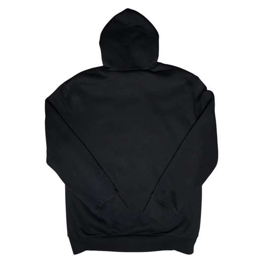 Digg It Thrift & Vintage black Harley-Davidson full-zip hoodie, back view, size medium fitting like a large
