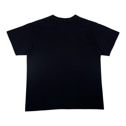 Back view of a plain black Digg It Thrift & Vintage King Von tribute t-shirt on a white background.