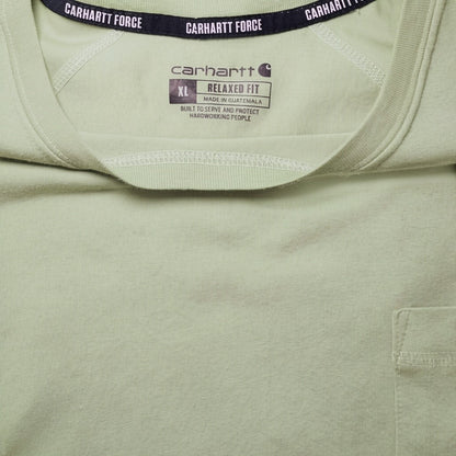 Digg It Thrift & Vintage light green Carhartt Force relaxed fit t-shirt with chest pocket, size XL.