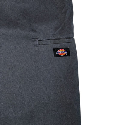 Digg It Thrift & Vintage charcoal grey Dickies relaxed fit shorts featuring a classic woven logo patch