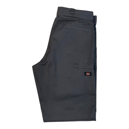 Digg It Thrift & Vintage charcoal grey Dickies relaxed fit work shorts with side pocket and logo patch