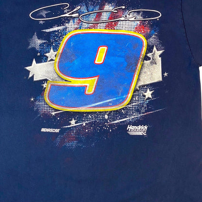 Digg It Thrift & Vintage navy Chase Elliott NASCAR t-shirt featuring a large number 9 graphic and signature