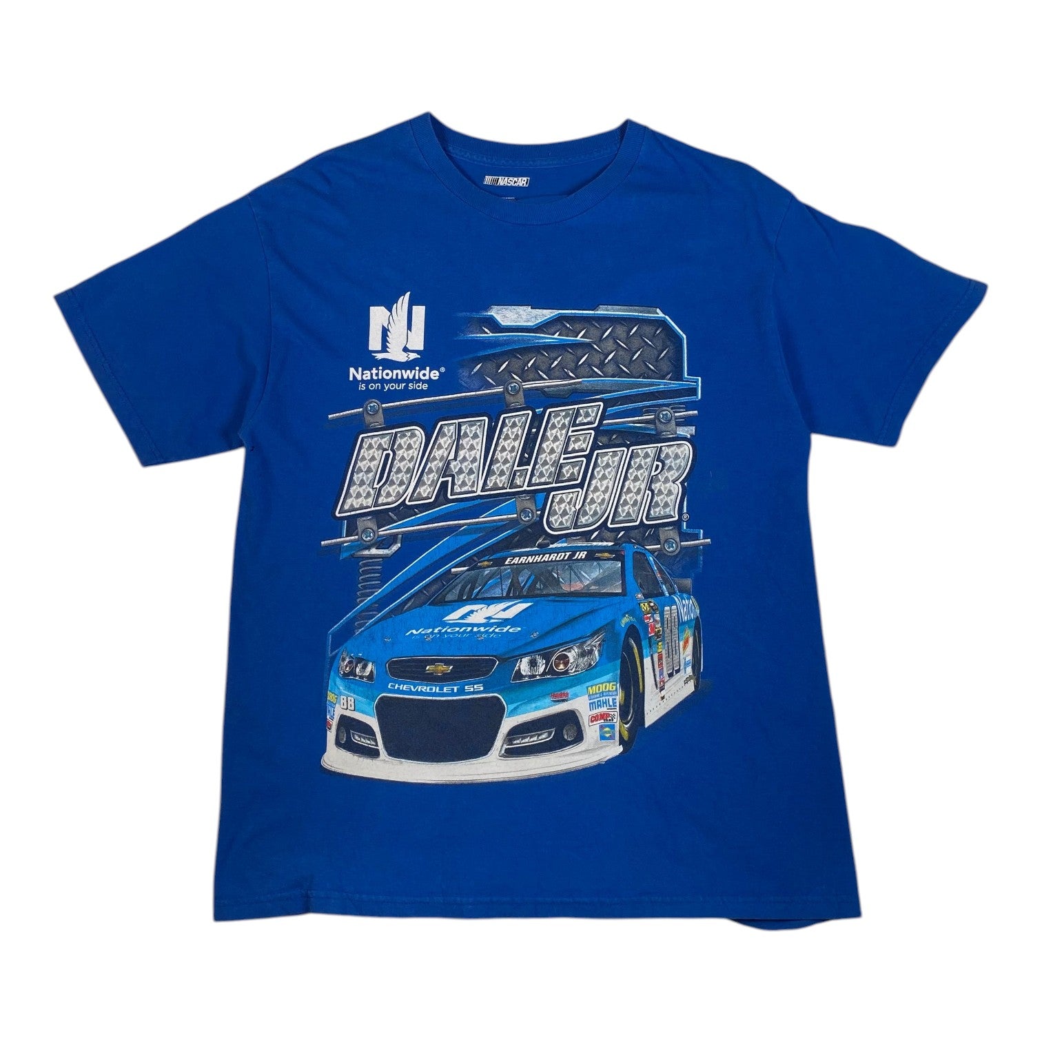 Digg It Thrift & Vintage royal blue Dale Earnhardt Jr. Nationwide NASCAR graphic t-shirt with race car print