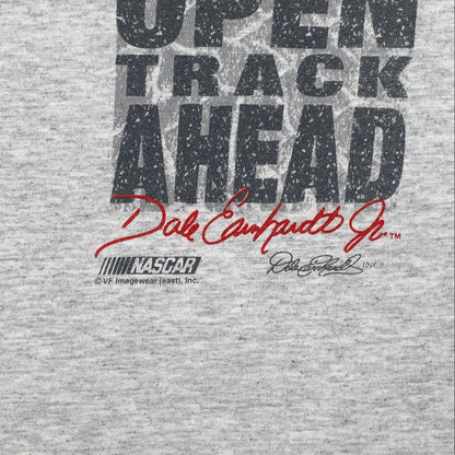 Digg It Thrift & Vintage heather grey Chase Authentics Dale Earnhardt Jr. NASCAR t-shirt with Open Track Ahead graphic