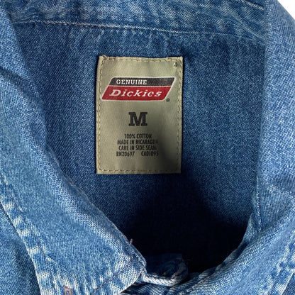 Digg It Thrift & Vintage Dickies denim long sleeve button down shirt size medium tag detail