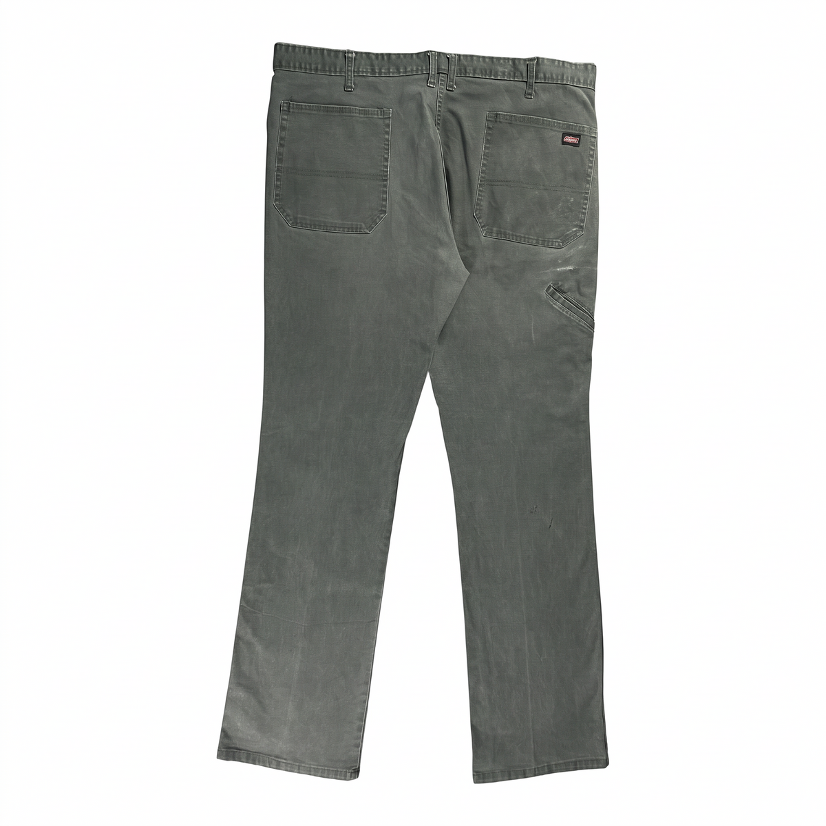 Digg It Thrift & Vintage Dickies dark green straight-leg work pants, back view showing pockets and utility loop.