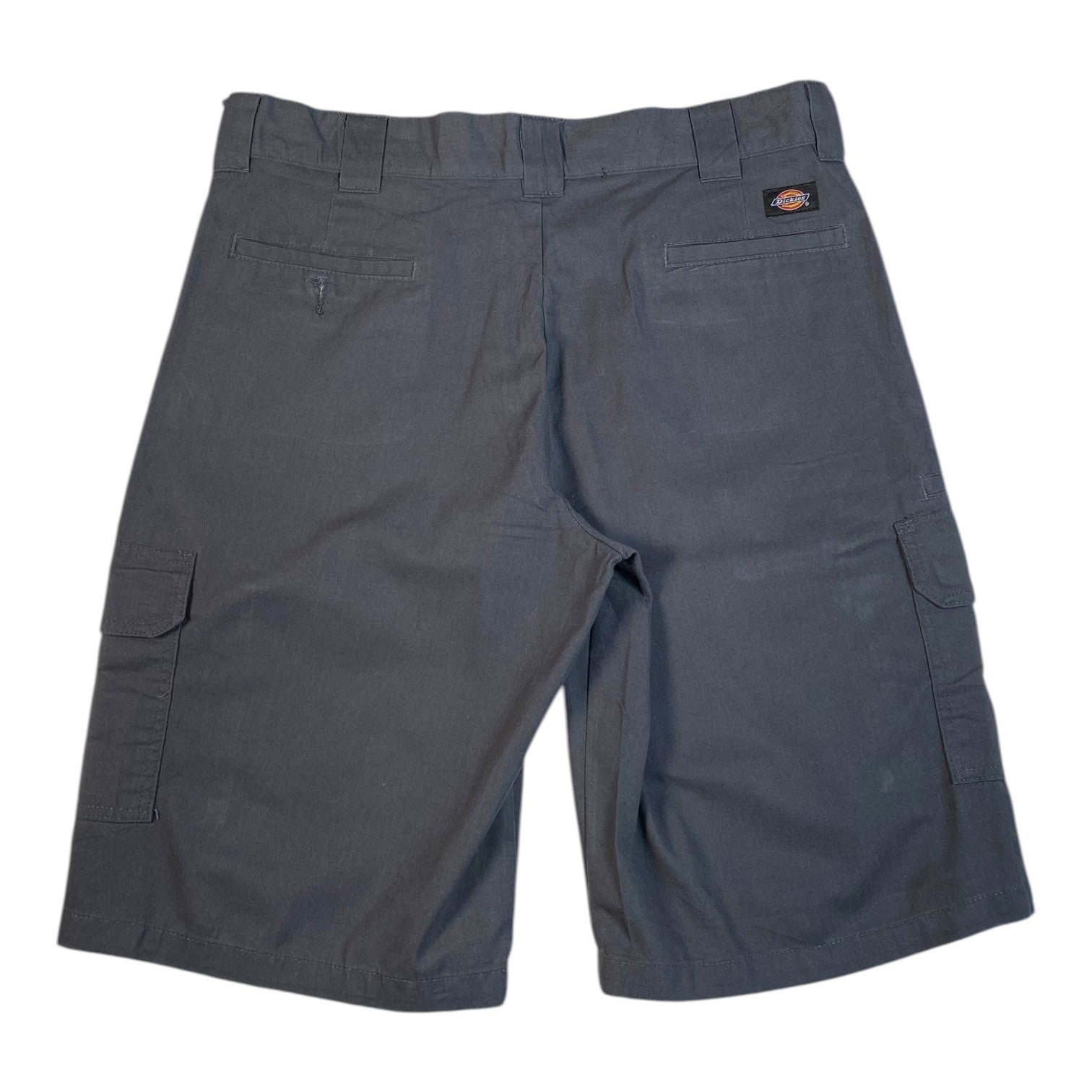 Digg It Thrift & Vintage Dickies FLEX loose fit cargo shorts in charcoal grey with back pockets and logo patch