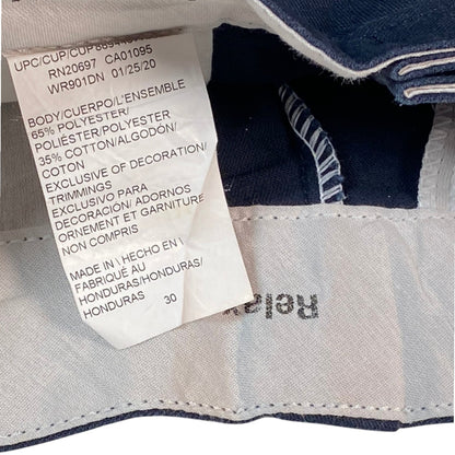 Digg It Thrift & Vintage navy blue Dickies relaxed fit shorts size 30 care label showing polyester cotton blend
