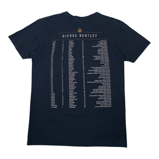 Digg It Thrift & Vintage black Dierks Bentley Burning Man tour t-shirt with back concert dates print