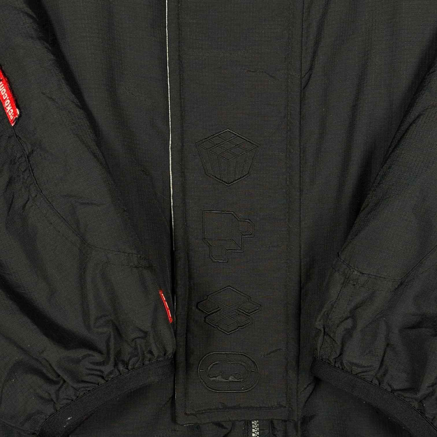 Digg It Thrift & Vintage black Ecko Unltd. winter jacket with fleece lining and embossed logo details