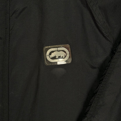 Digg It Thrift & Vintage black Ecko Unltd. winter jacket with a silver rhino logo patch and fleece lining