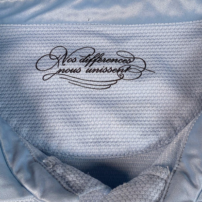 Digg It Thrift & Vintage 2011-2012 France away football shirt inner collar detail with Nos differences nous unissent text