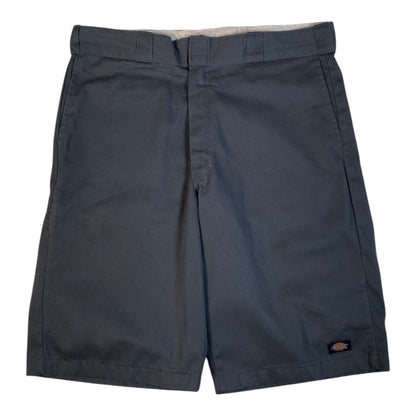 Digg It Thrift & Vintage grey Dickies relaxed fit work shorts with a size 38 waist and small logo patch