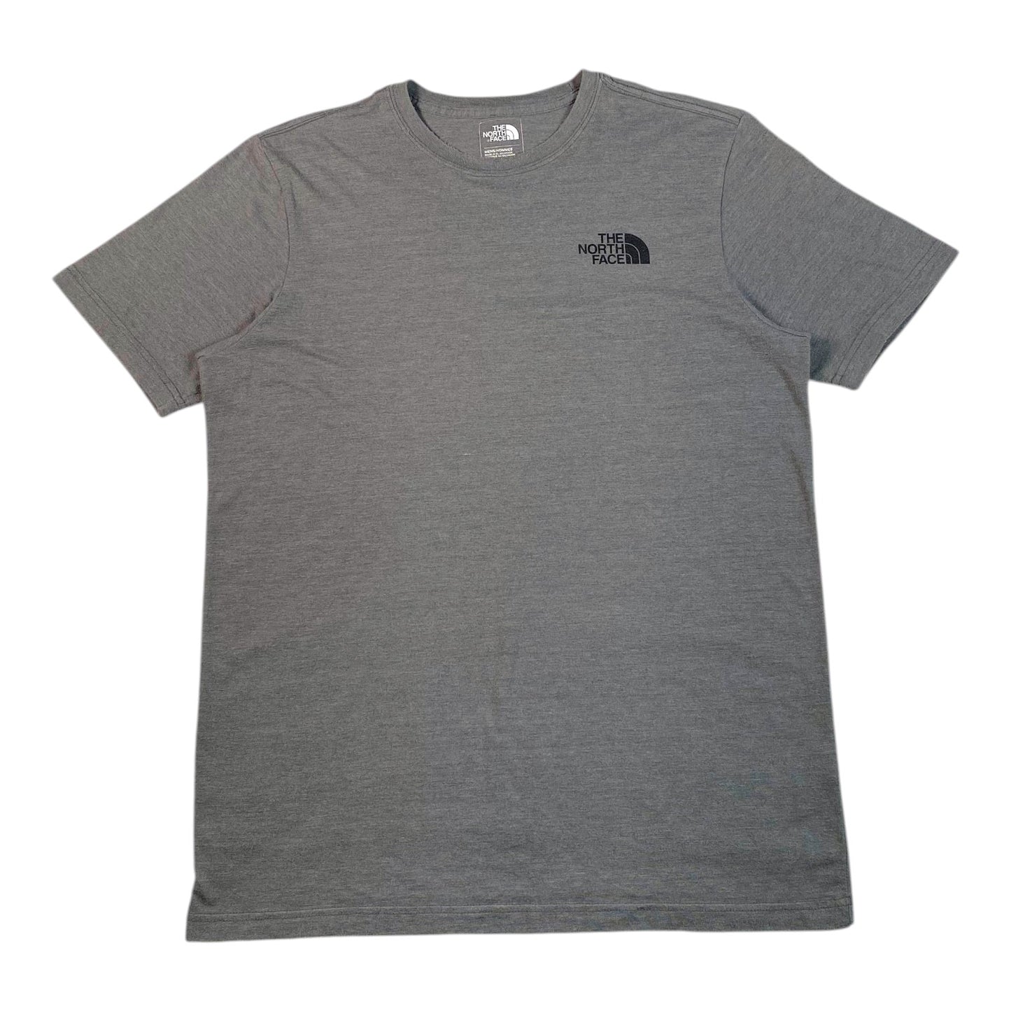 Digg It Thrift & Vintage grey The North Face short sleeve crew neck t-shirt with black logo on chest, size Large