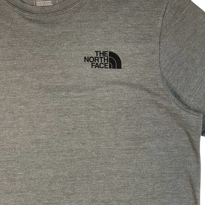 Digg It Thrift & Vintage grey The North Face crew neck t-shirt with black logo detail, size large