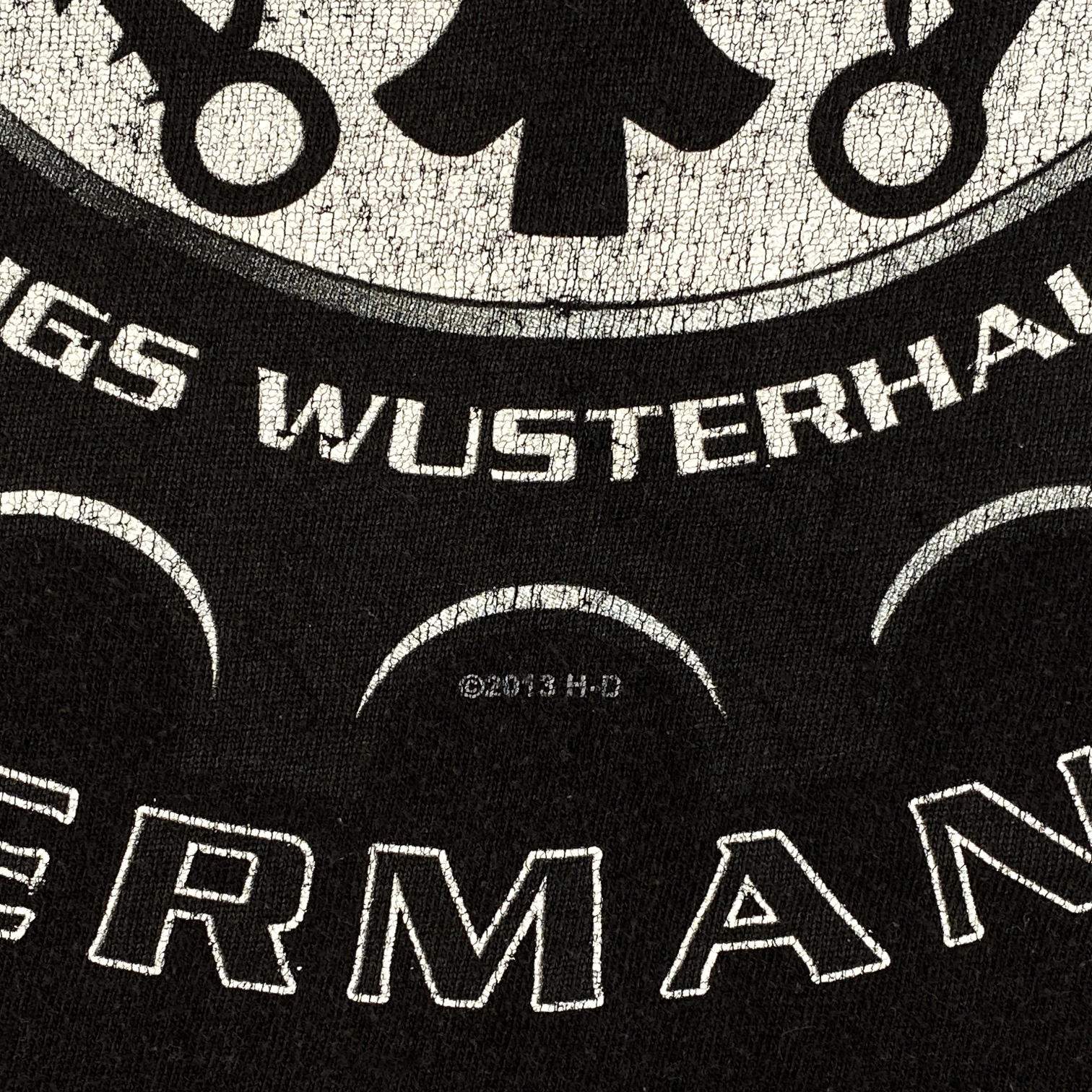 Digg It Thrift & Vintage black Harley-Davidson tank top with distressed white graphic print and 2013 copyright