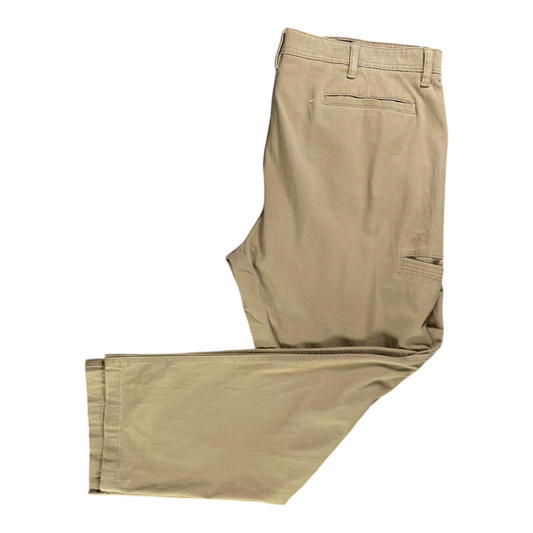 Digg It Thrift & Vintage khaki waterproof cargo pants with utility pockets and durable fabric finish.