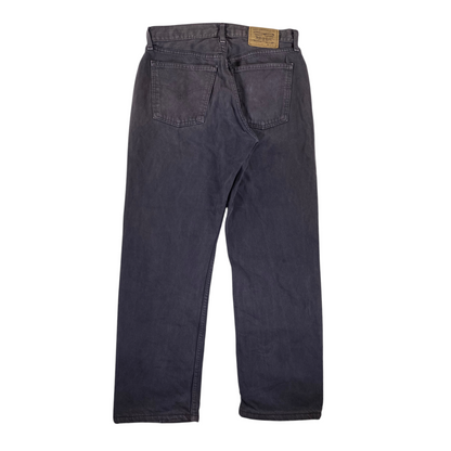 Digg It Thrift & Vintage Levi's 618 Orange Tab faded black denim jeans, back view with classic pockets.