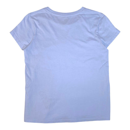 Back view of a plain baby blue Levi's t-shirt from Digg It Thrift & Vintage featuring a classic crew neck design.