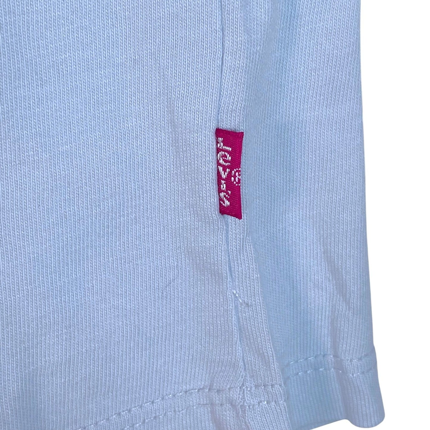 Digg It Thrift & Vintage baby blue Levi's t-shirt featuring a red side seam brand tab detail