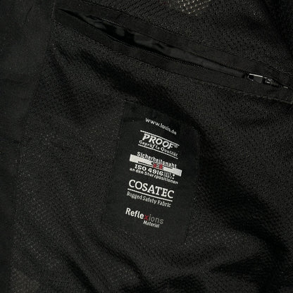 Digg It Thrift & Vintage Louis 75th Anniversary motorcycle jacket interior label with Proof and Cosatec branding