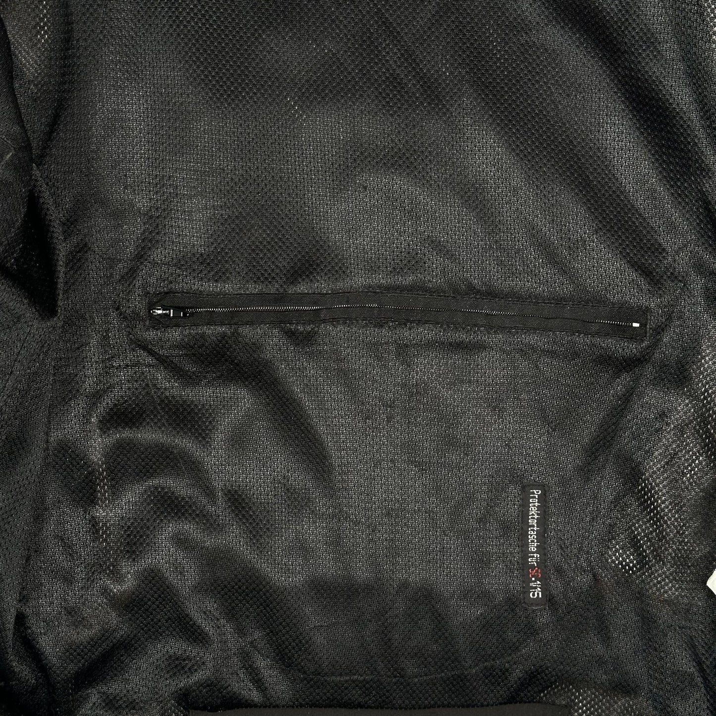 Digg It Thrift & Vintage Louis 75th Anniversary motorcycle racing jacket black mesh interior with zipper pocket