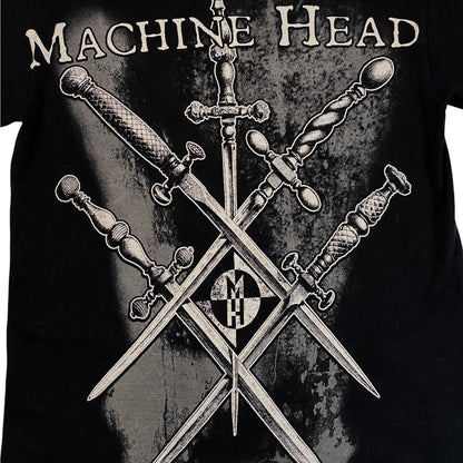 Digg It Thrift & Vintage black Machine Head The Blackening band t-shirt with a graphic of crossed swords