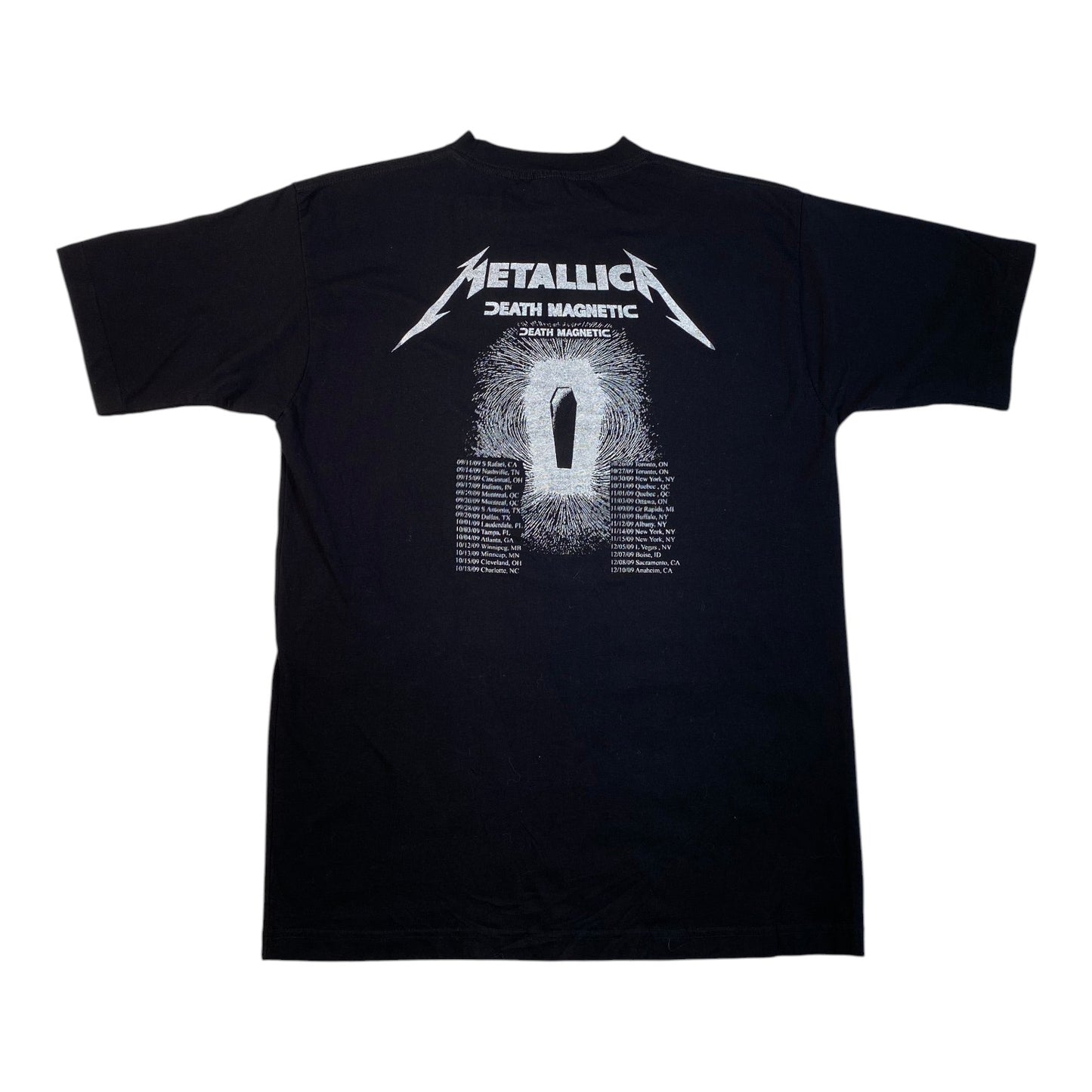 Digg It Thrift & Vintage black 2009 Metallica Death Magnetic tour t-shirt with back graphic print