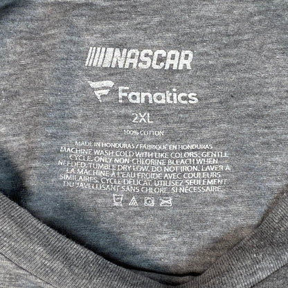Digg It Thrift & Vintage grey cotton Fanatics NASCAR Martin Truex Jr. champion t-shirt size 2XL interior label