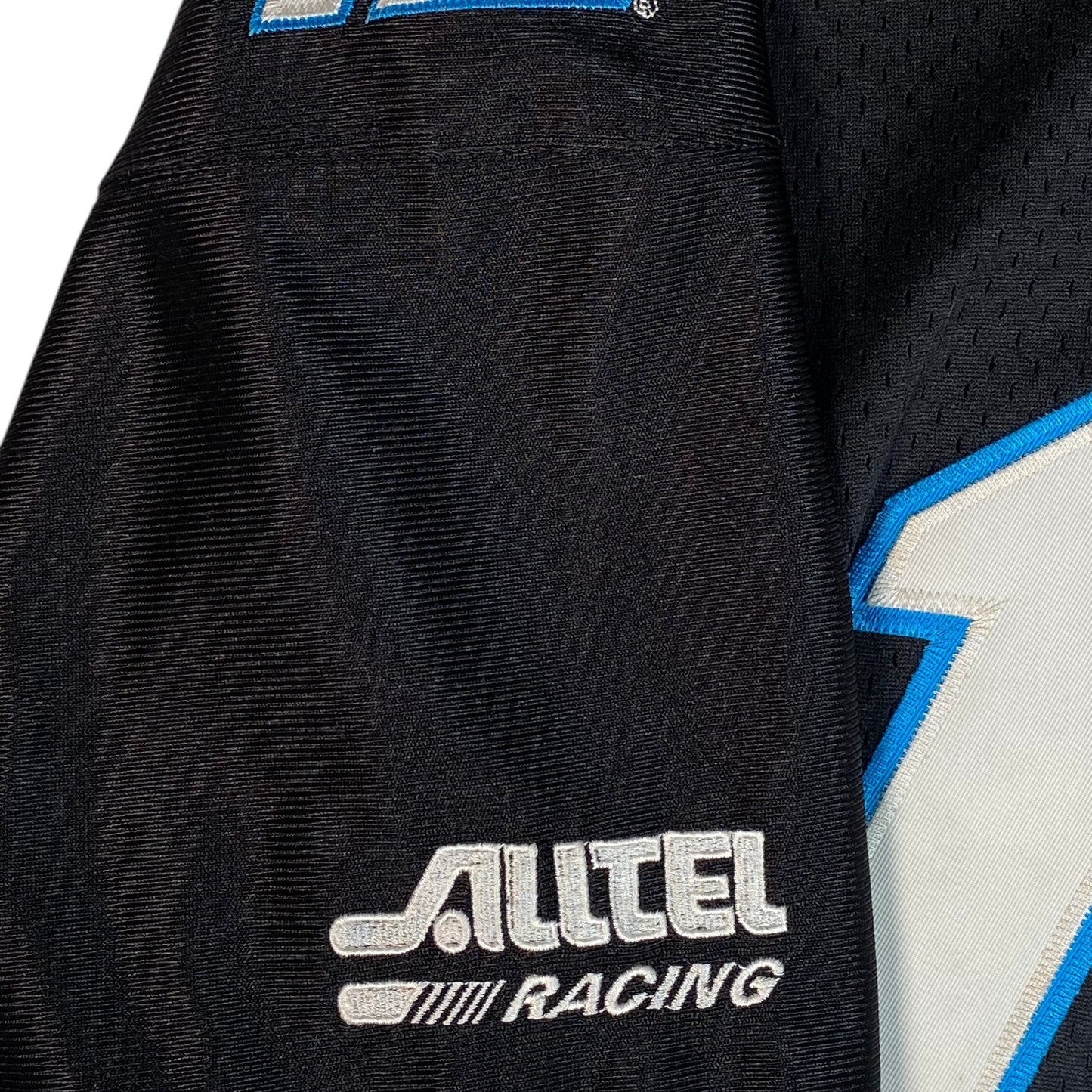 Digg It Thrift & Vintage black NASCAR mesh jersey featuring Ryan Newman Alltel Racing branding and number 12 detail