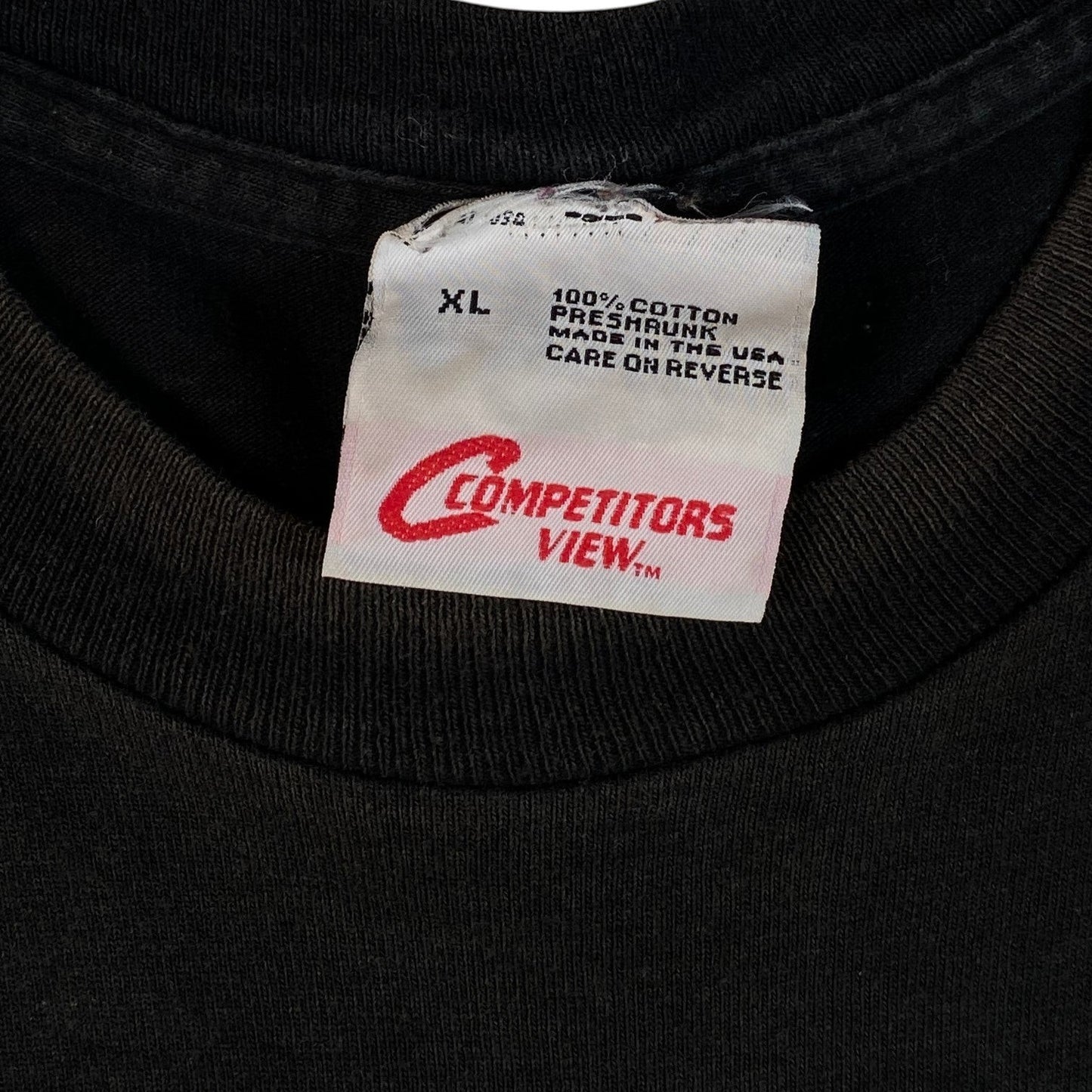 Digg It Thrift & Vintage black cotton NASCAR Union 76 pit crew t-shirt size XL tag detail