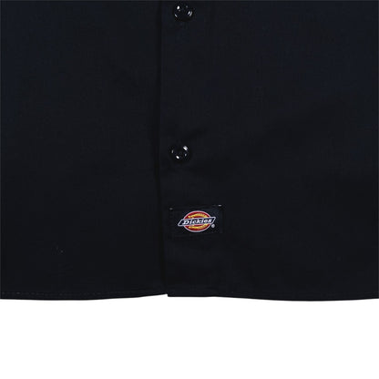 Digg It Thrift & Vintage navy Dickies work shirt with button-down front and logo patch, size XL.