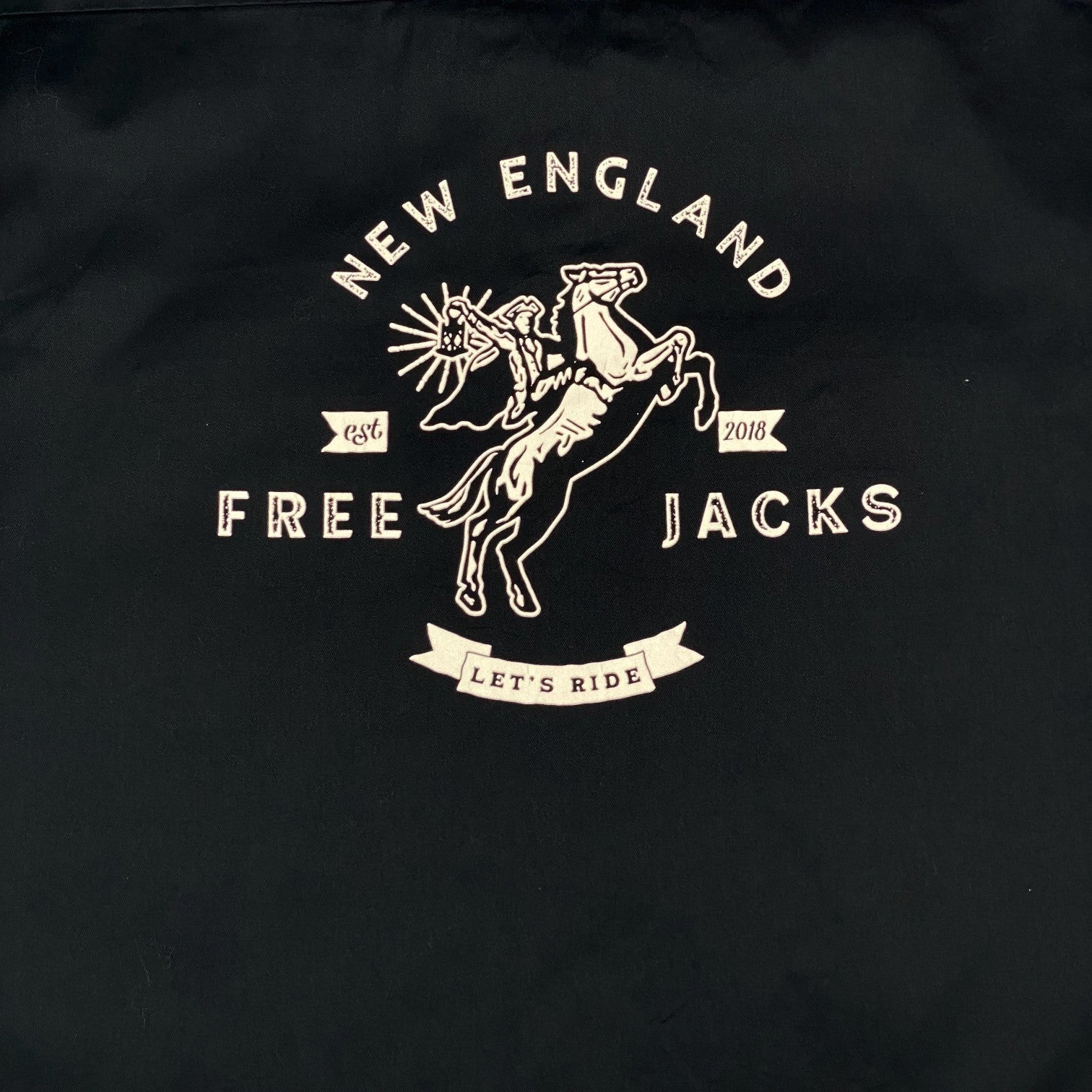 Digg It Thrift & Vintage navy Dickies x New England Free Jacks work shirt with white graphic print on back