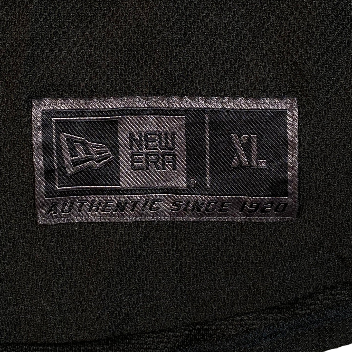 Digg It Thrift & Vintage New Era black baseball jersey size XL tag detail