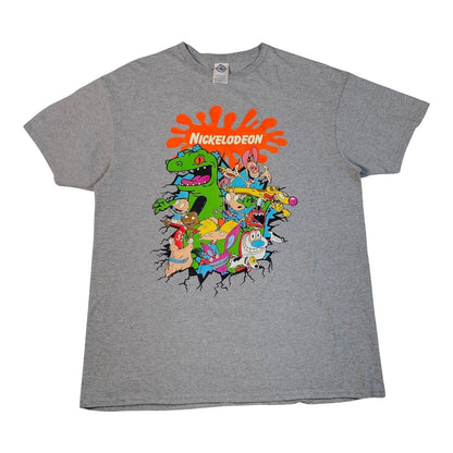 Digg It Thrift & Vintage grey Nickelodeon Nicktoons graphic t-shirt featuring classic cartoon characters