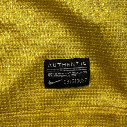 Digg It Thrift & Vintage yellow Nike Arsenal football shirt authentic tag detail