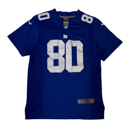 Digg It Thrift & Vintage Nike NFL New York Giants Victor Cruz blue home jersey with white number 80, size medium