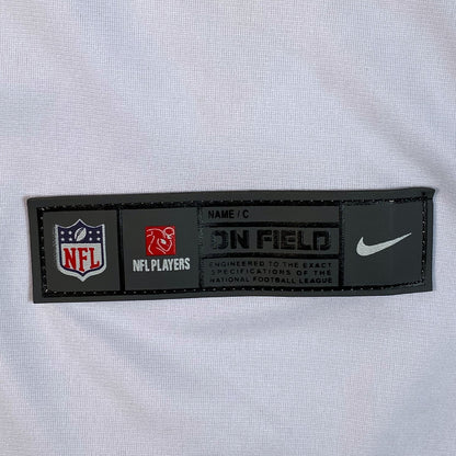 Digg It Thrift & Vintage Nike On Field NFL Kansas City Chiefs jersey jock tag on white fabric
