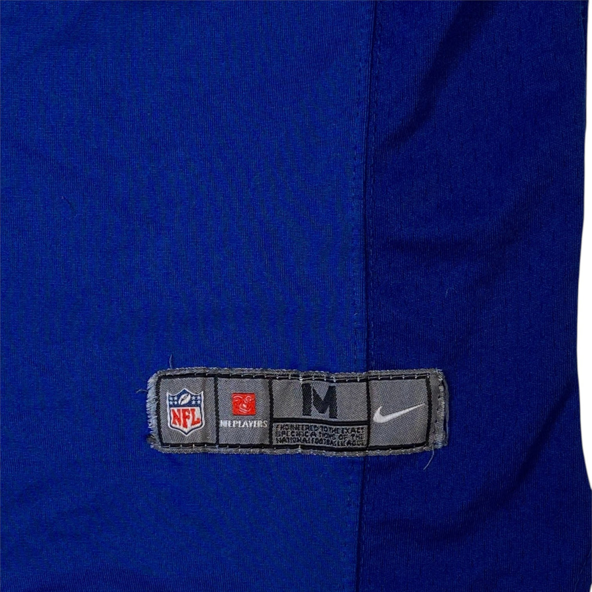 Digg It Thrift & Vintage Nike NFL New York Giants Victor Cruz jersey size medium tag detail in royal blue