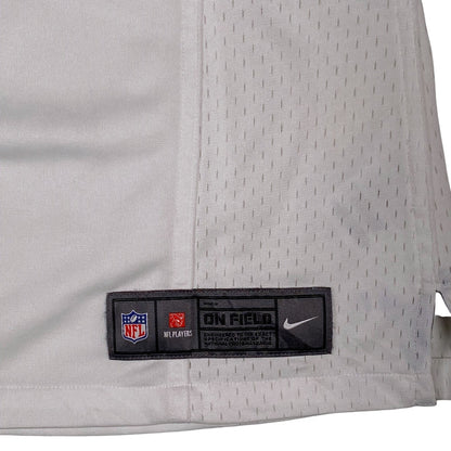 Digg It Thrift & Vintage white Nike NFL On Field jersey tag detail with mesh fabric texture