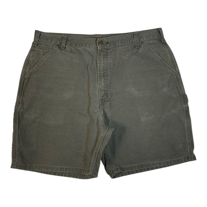Digg It Thrift & Vintage olive green Carhartt canvas duck carpenter shorts with a size 40 waist