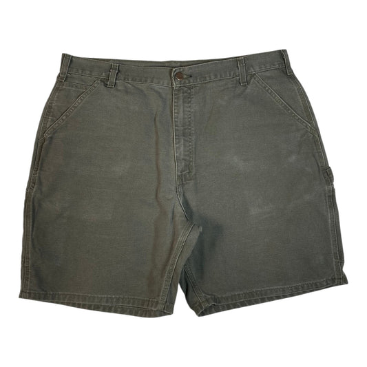 Digg It Thrift & Vintage olive green Carhartt canvas duck carpenter shorts with a size 40 waist