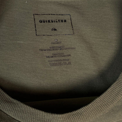 Digg It Thrift & Vintage olive green Quiksilver t-shirt with interior neck label and crew neckline