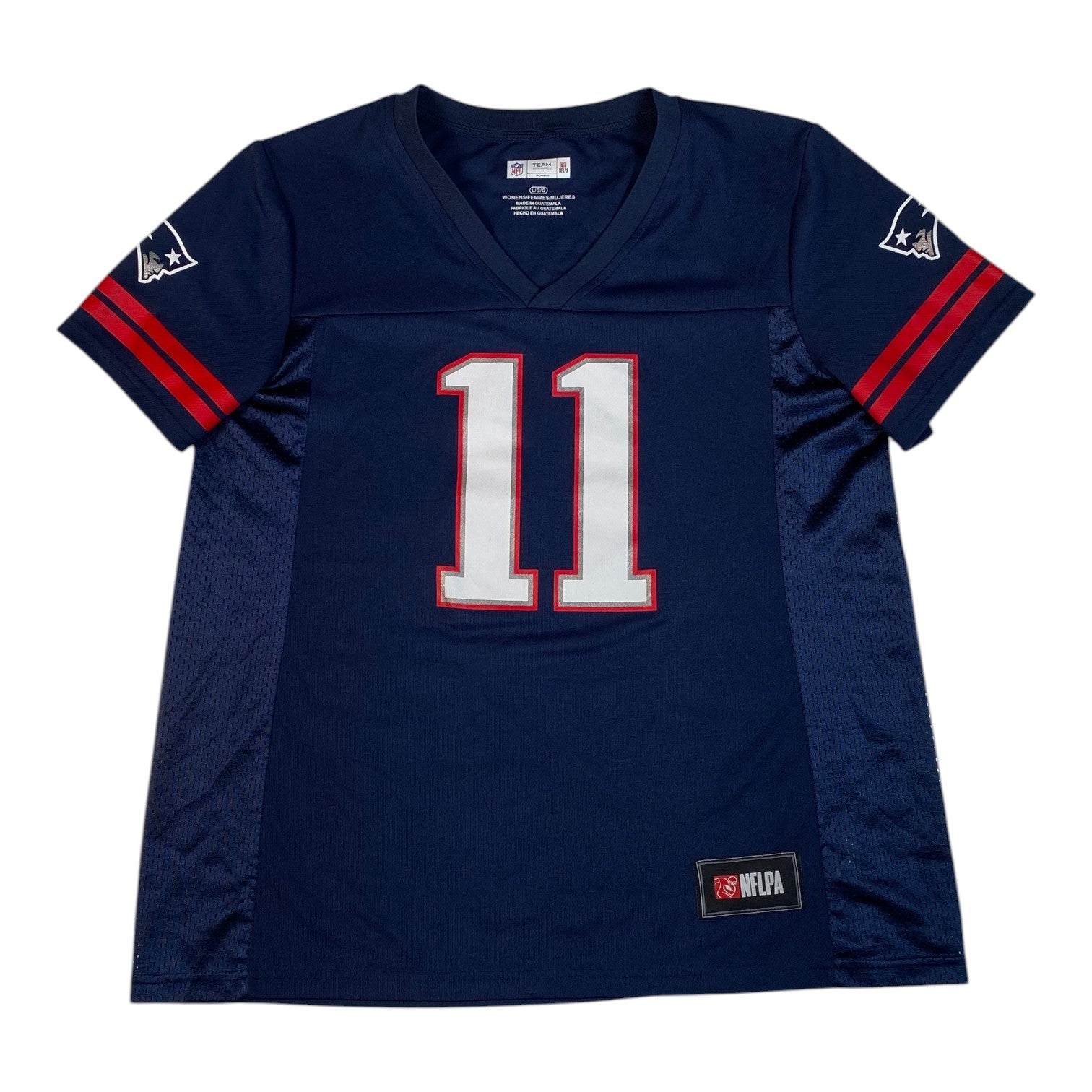 Digg It Thrift & Vintage New England Patriots Julian Edelman women's navy blue jersey with number 11